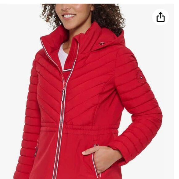 Tommy Hilfiger Women's Covert Coat Red Size M - Picture 3 of 6